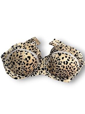 Victoria's Secret Leopard Print Bandeau Bikini Top size 34D
